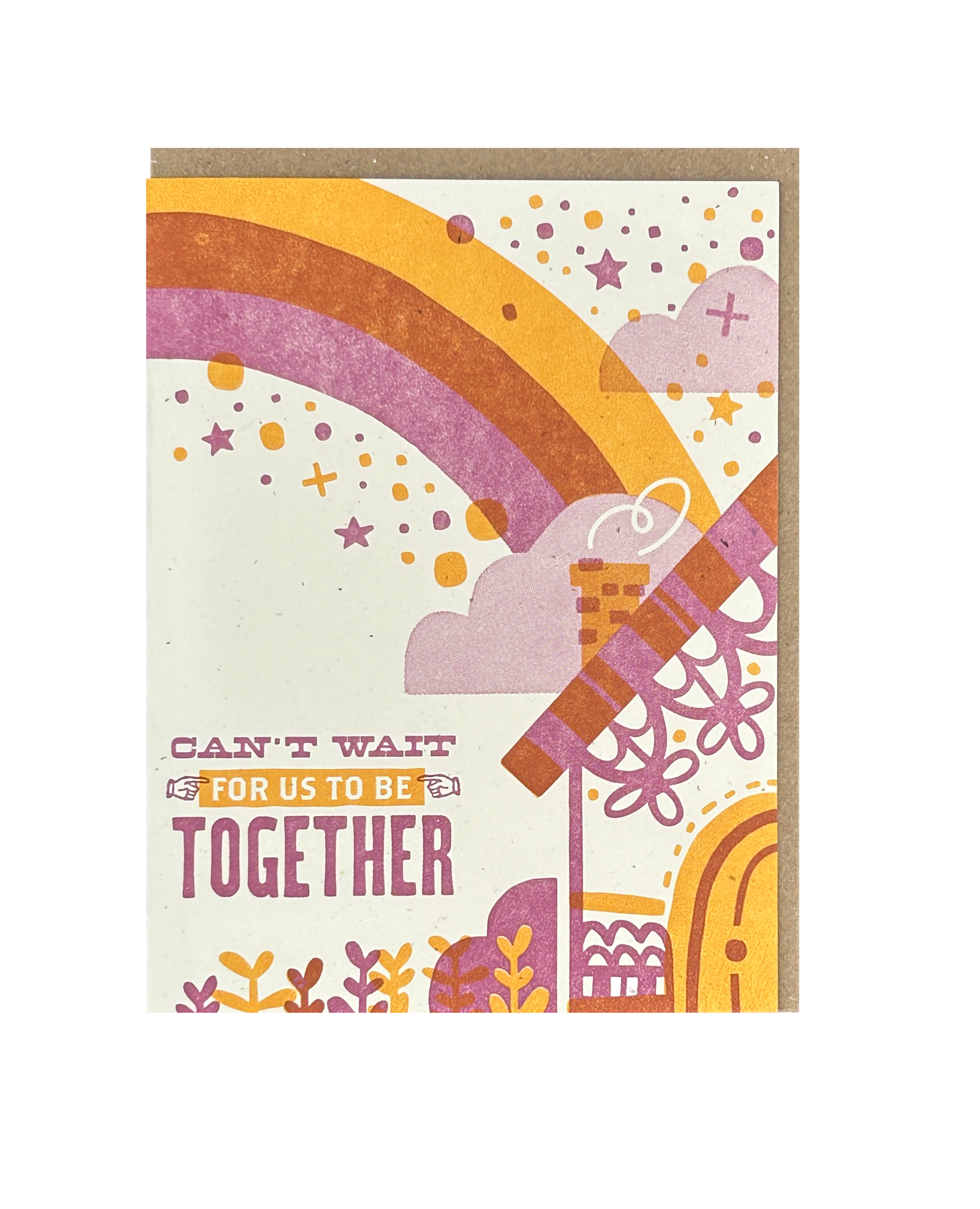 Can’t Wait For Us To Be Together Letterpress Card