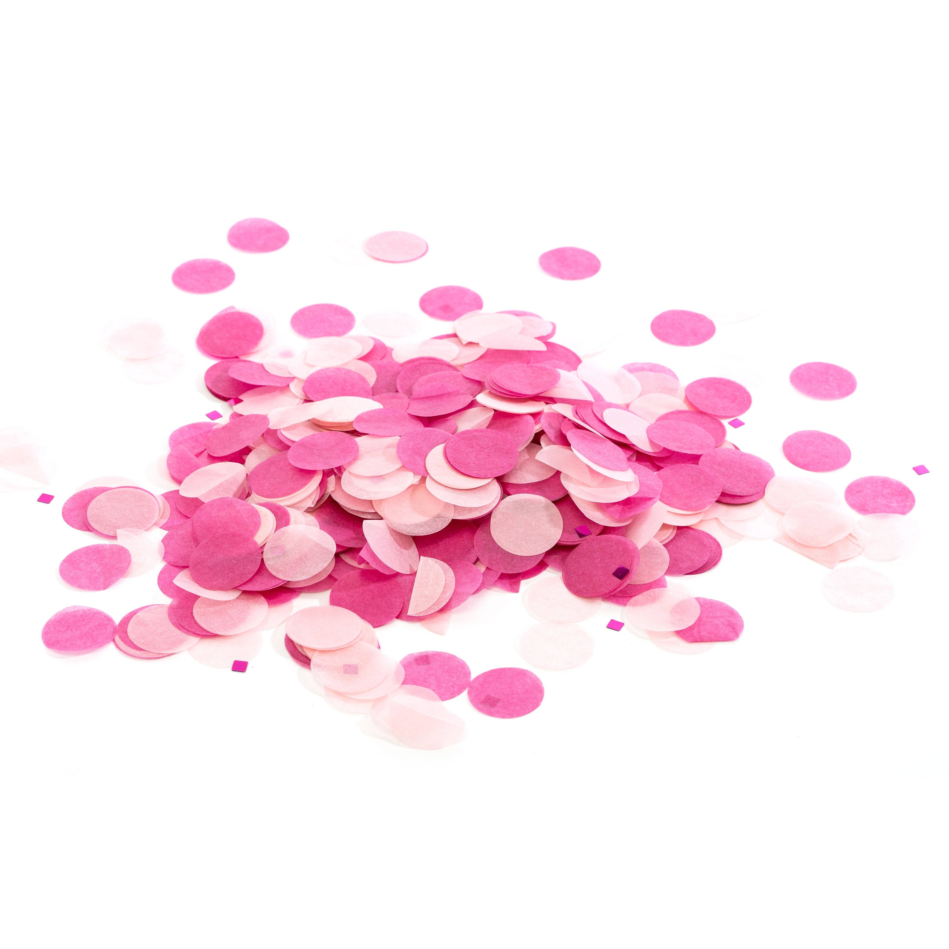 Portofino International Trading, USA - Tissue and Foil Confetti Mix - Pink: Pink