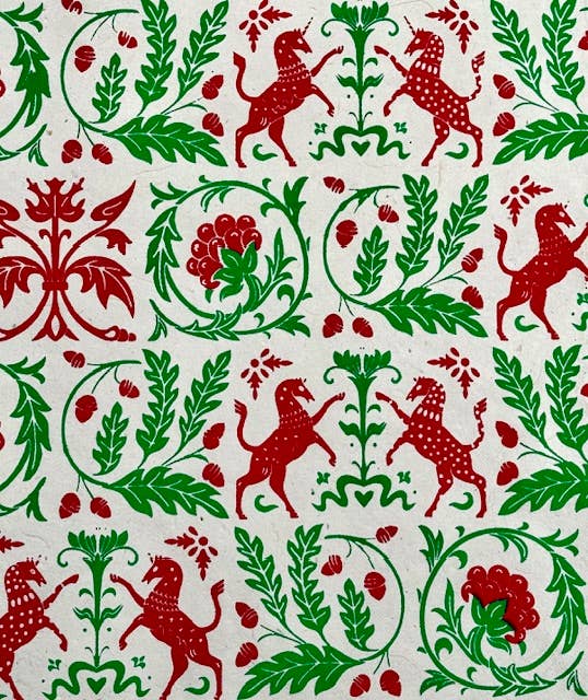 Giftsland - 20x30 Unicorn silk screen paper: Red