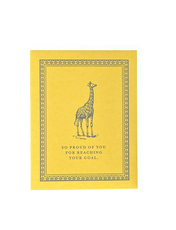 Giraffe Goals Letterpress Card