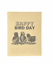 Happy Bird Day Letterpress Card