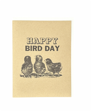 Happy Bird Day Letterpress Card