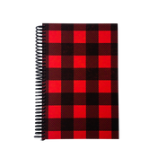 Buffalo Plaid Letterpress Spiral Notebook - Large
