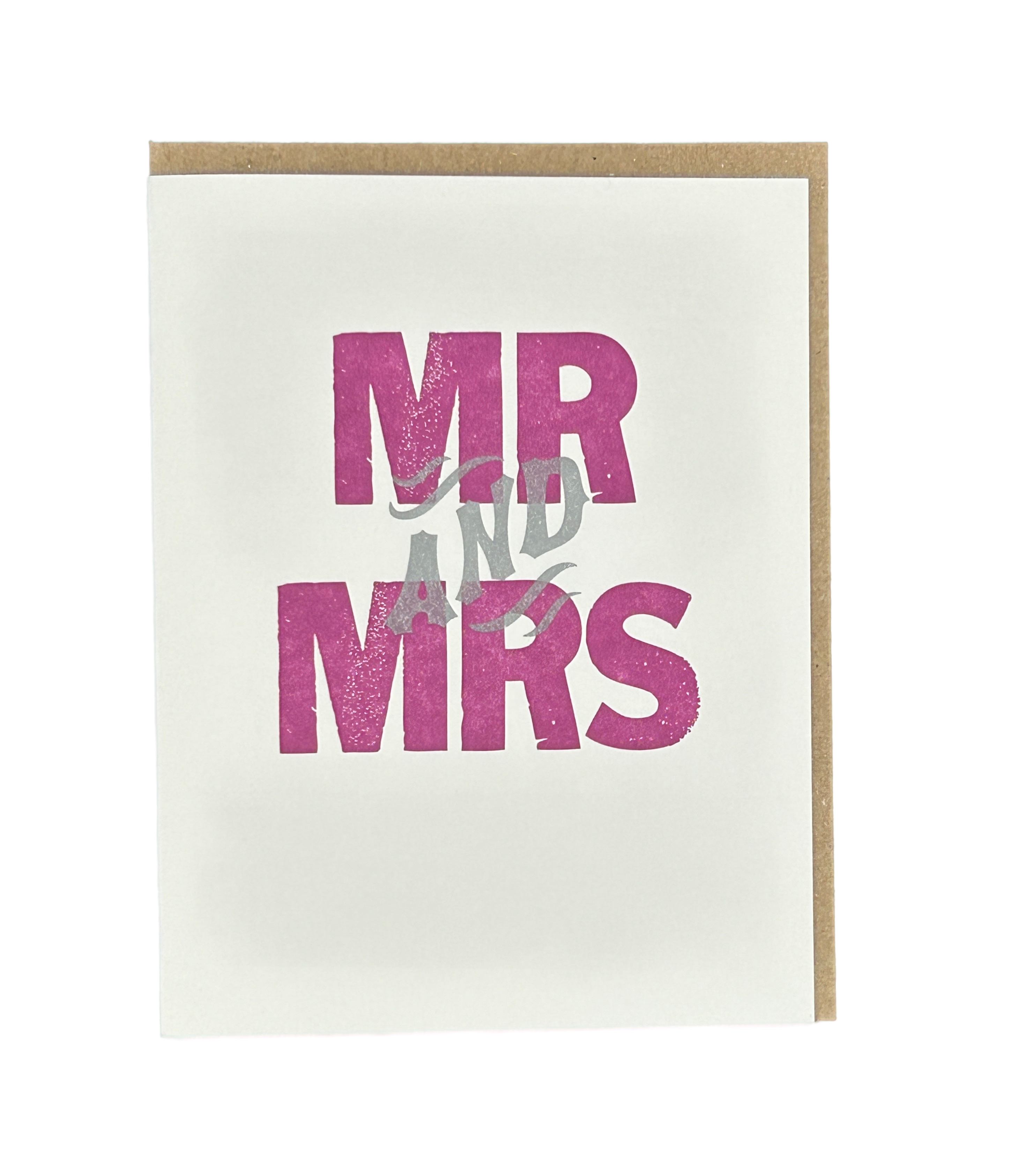 Mr And Mrs Letterpress Card