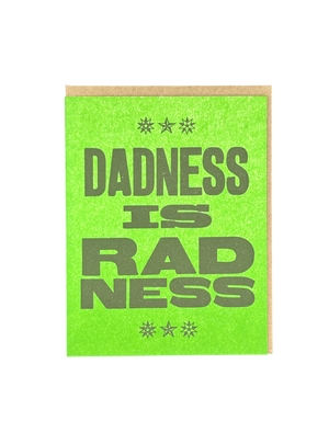 Dadness is Radness Letterpress Card