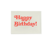 Neon Happy Birthday Letterpress Card