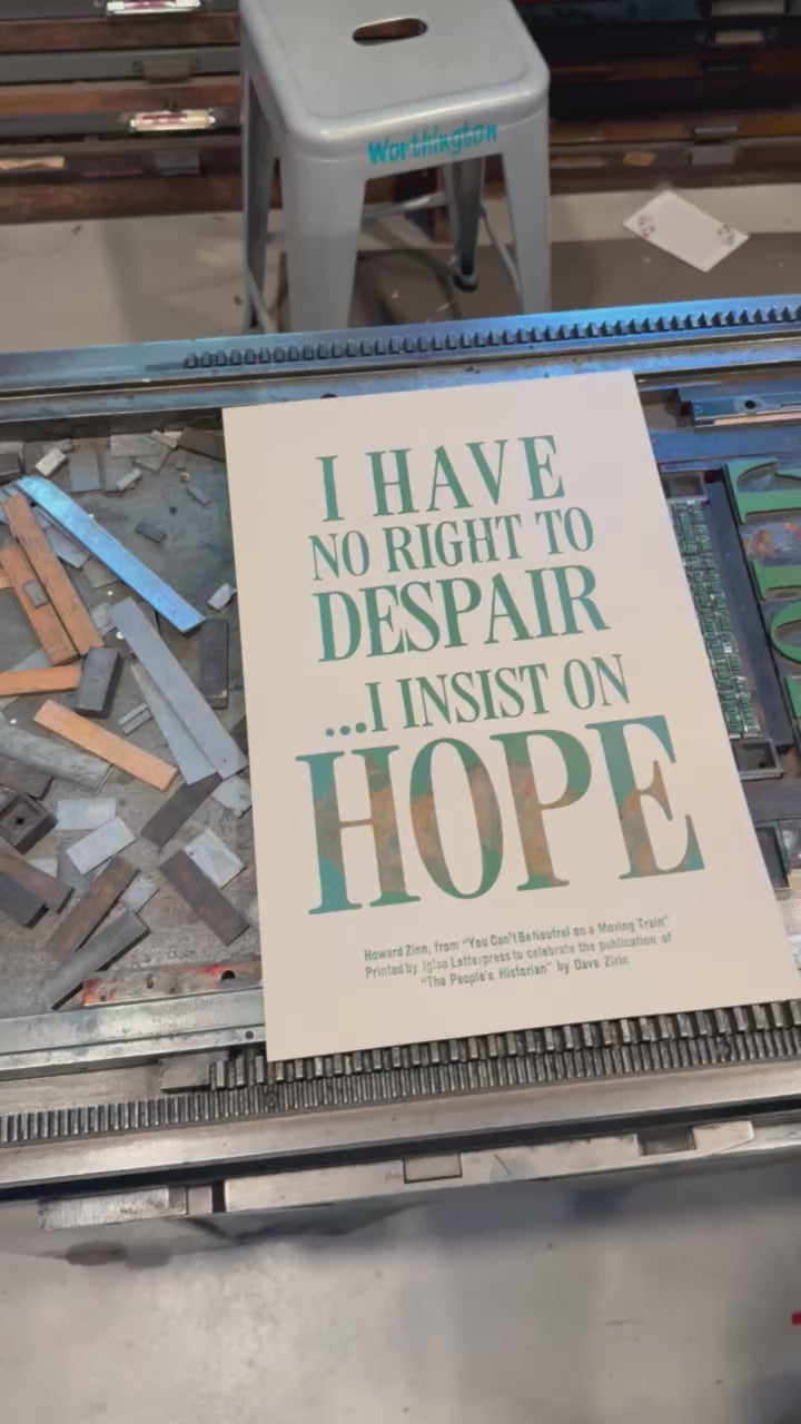 Insist on Hope, Howard Zinn poster