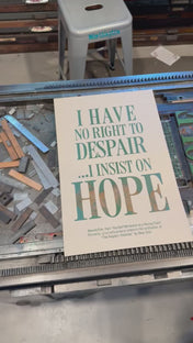 Insist on Hope, Howard Zinn poster