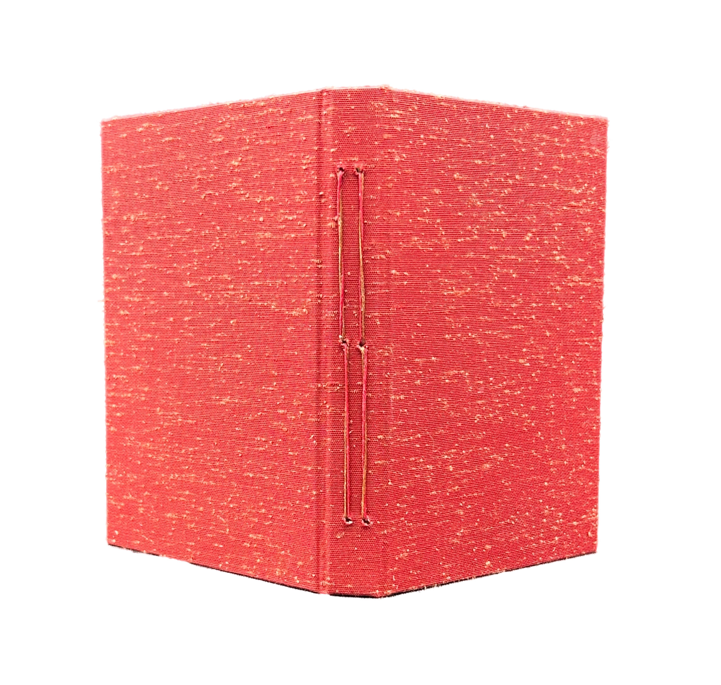 Red Heathered Cloth Handmade Hard Cover Journal