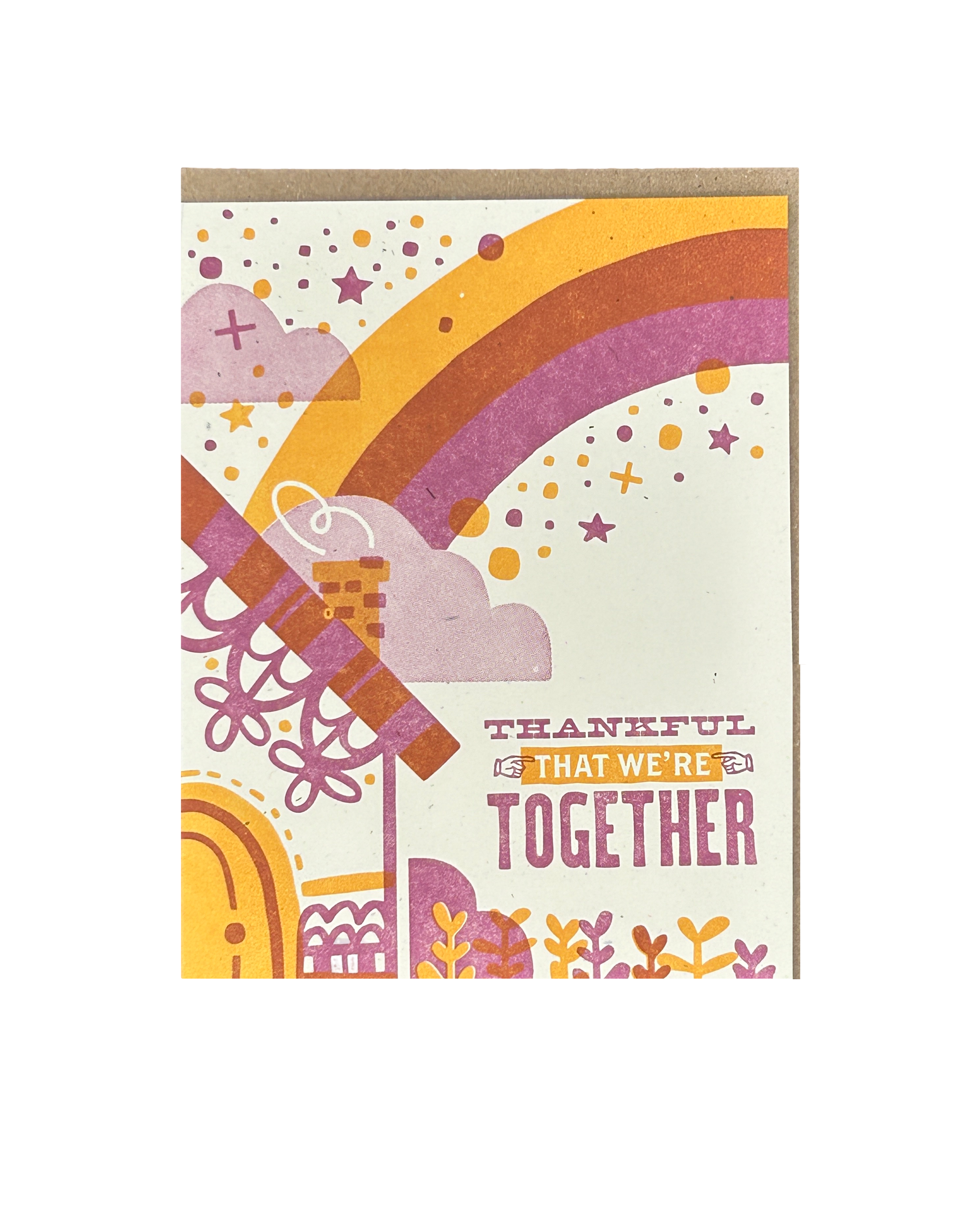 Thankful That We're Together Letterpress Card