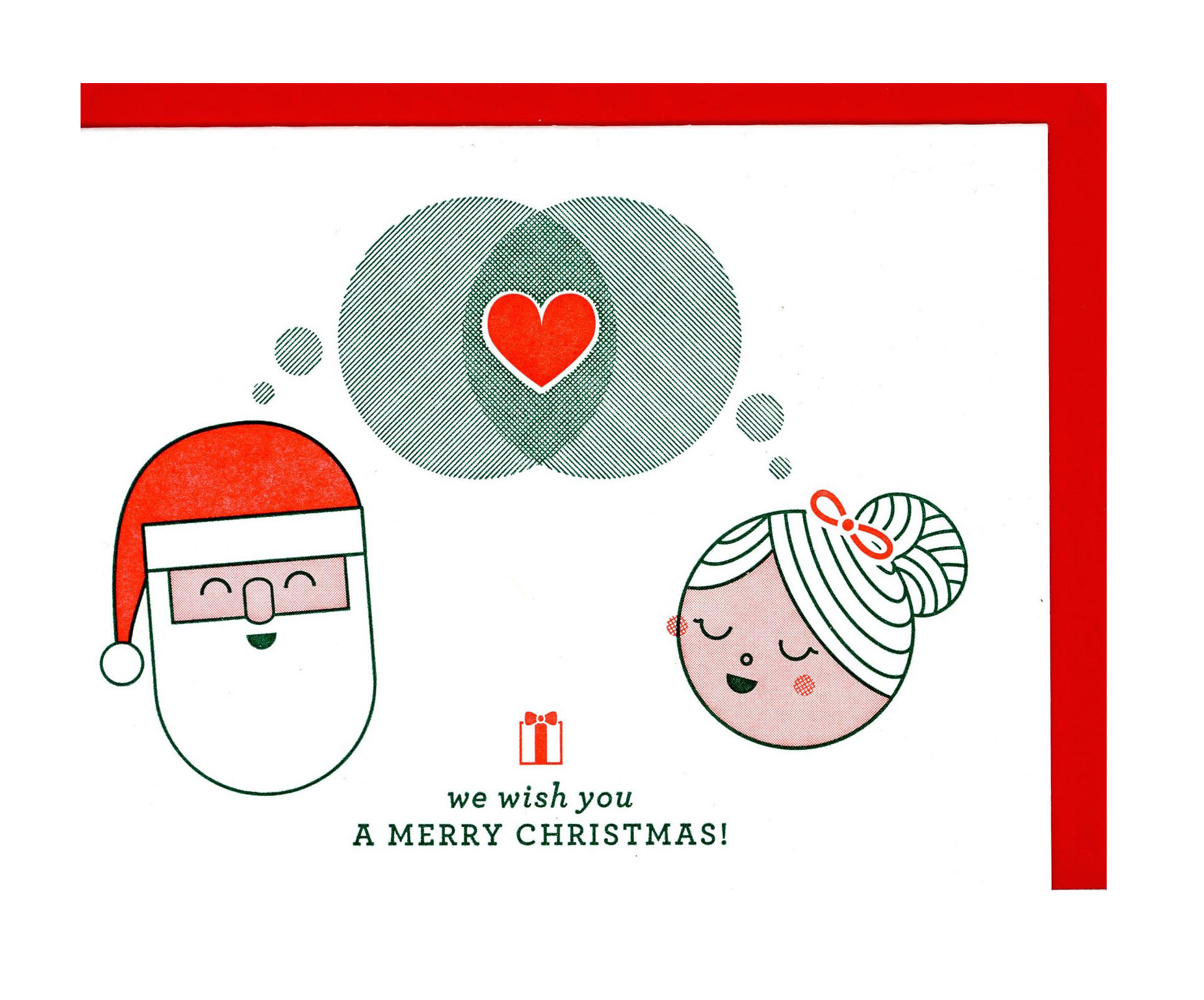 We Wish You A Merry Christmas Letterpress Card