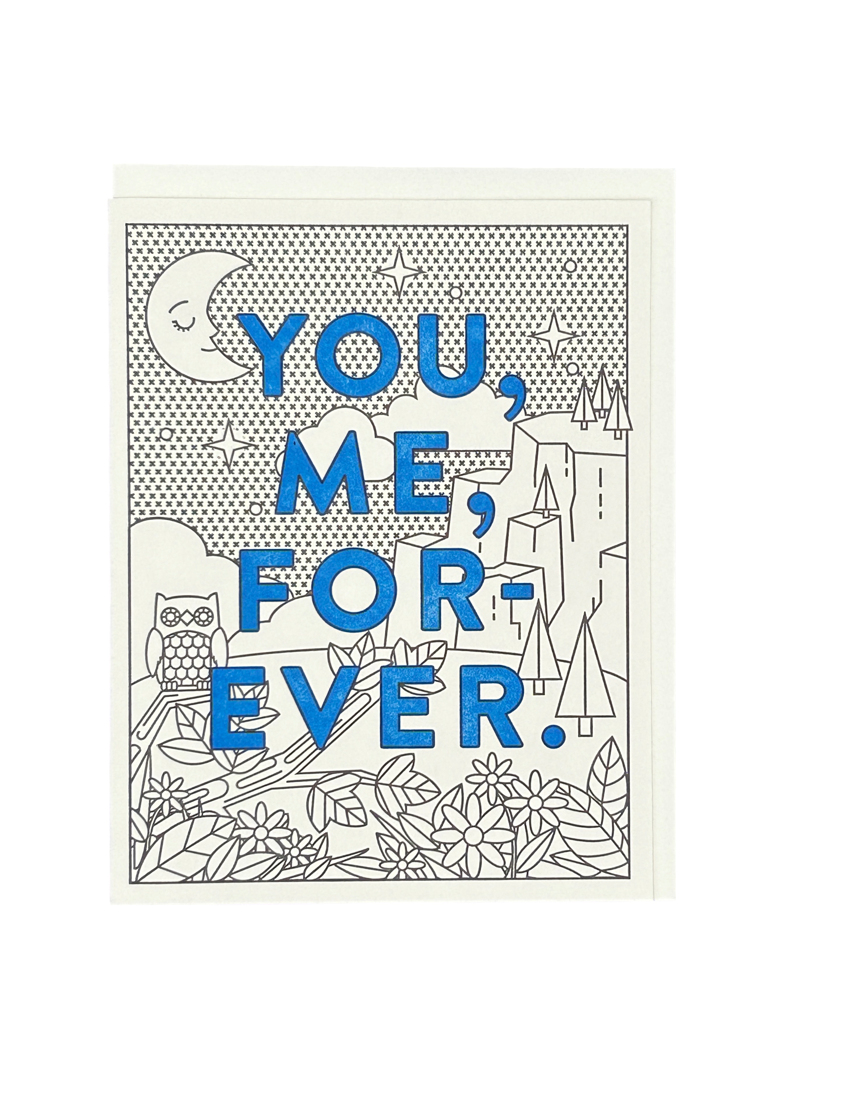 You, Me, Forever Letterpress Card