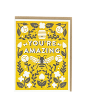 You’re Amazing Honey Bee Letterpress Card 🐝