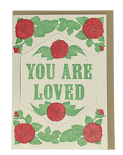 You Are Loved Diecut Letterpress Card