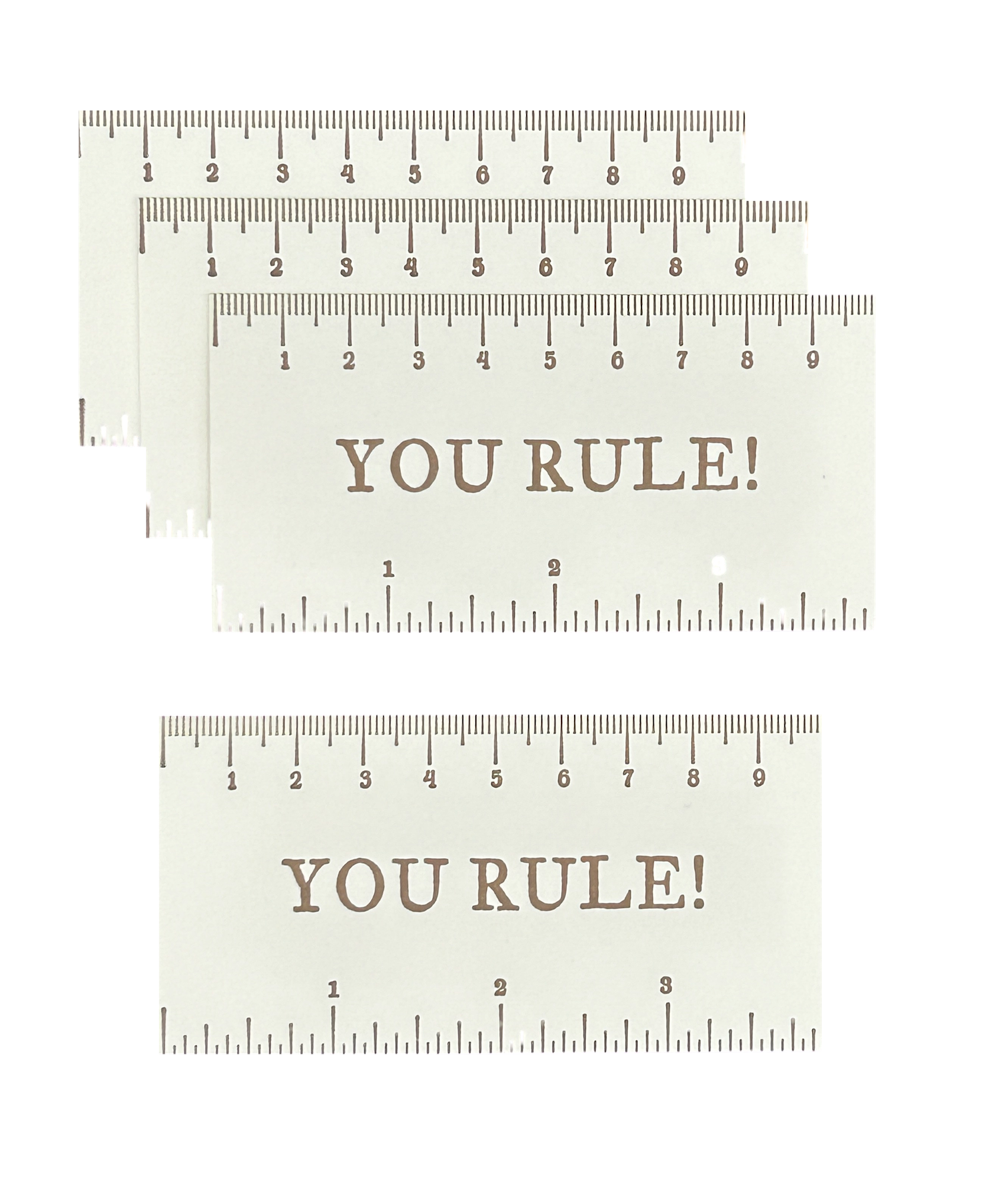 You Rule! Tiny Letterpress Notes (set of 4)