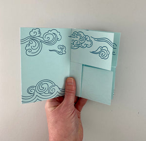 Clouds and Waves DIY Letterpress Flag Book Kit