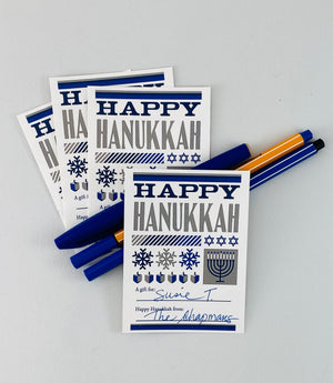 Happy Hanukkah Bookplate (set of 4)