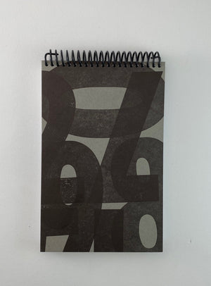 Black & Grey Number Spiral Notebook