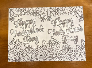 Color In Tear & Share Letterpress Valentines