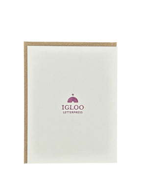 Love Ya Baby Letterpress Card