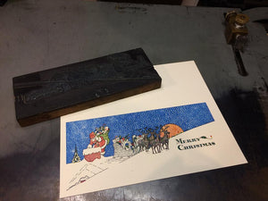 Merry Christmas Vintage Letterpress Card